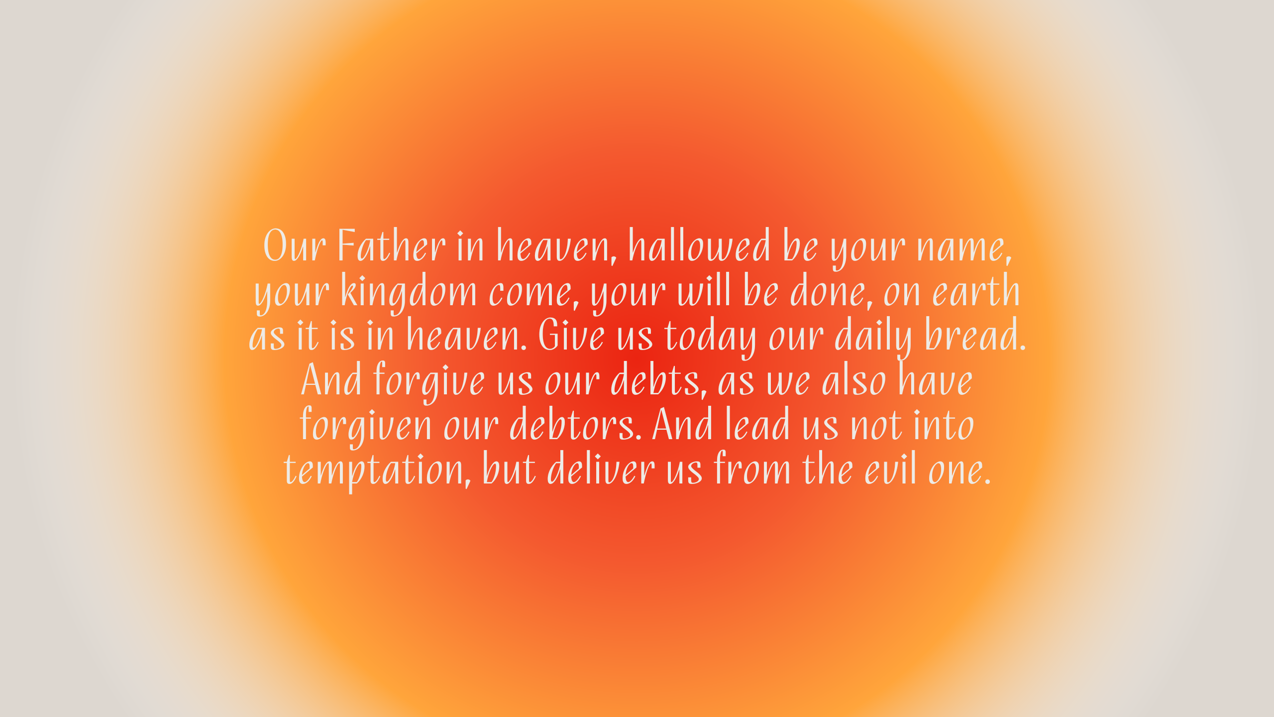 The Lord's Prayer